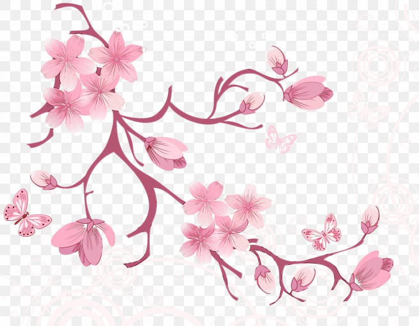 Cherry Blossom, PNG, 3000x2340px, Watercolor, Blossom, Branch, Cherry Blossom, Flower Download Free