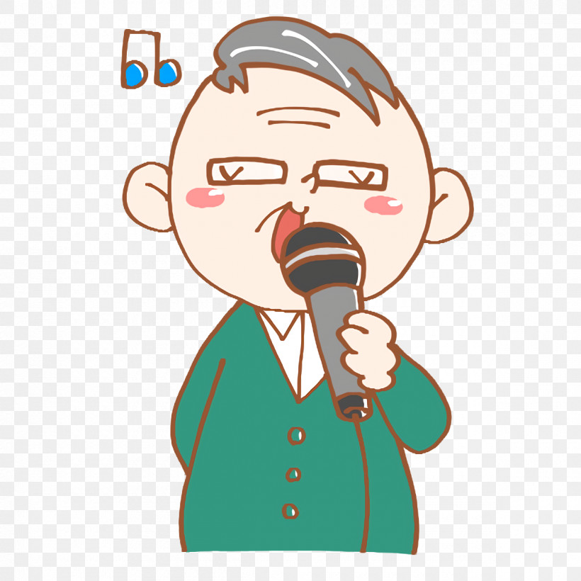 Grandfather Karaoke Song Cartoon Facial Expression, PNG, 1200x1200px, Grandfather, Cartoon, Copyrightfree, Facial Expression, Facial Hair Download Free