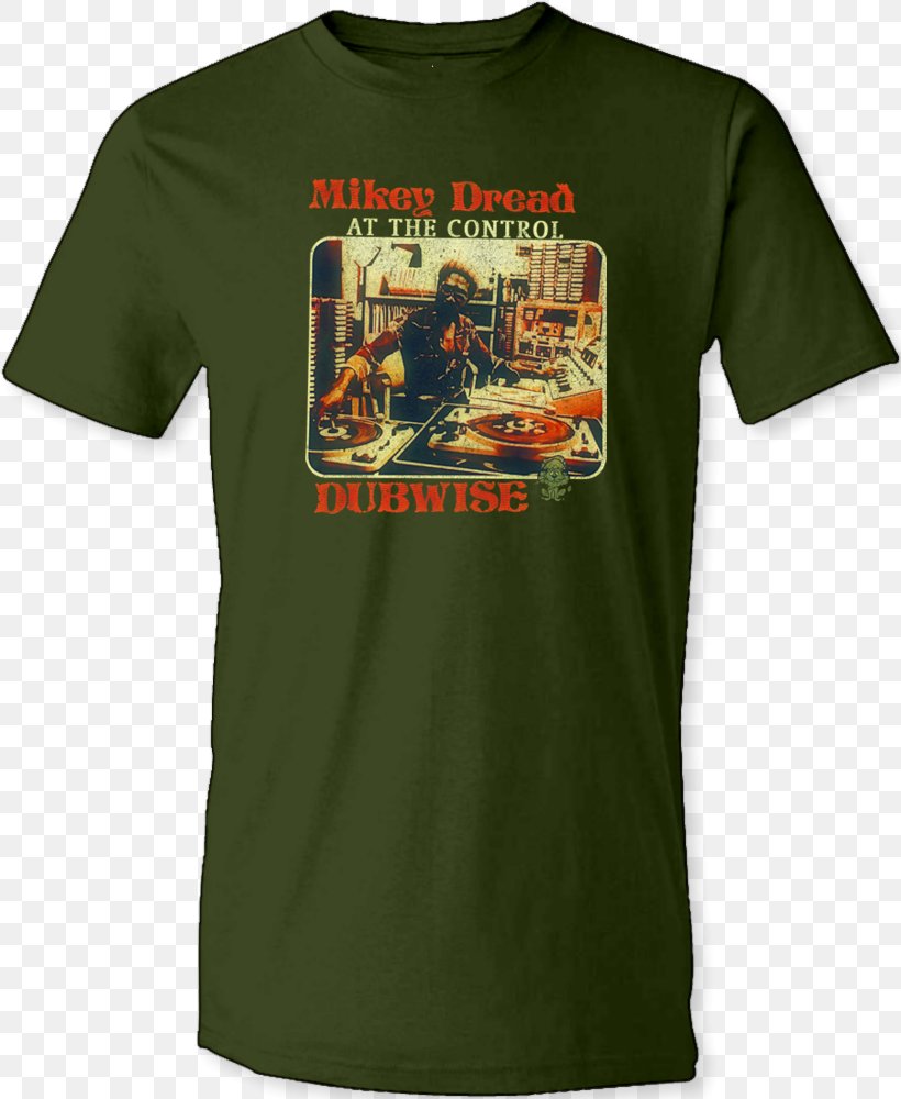 T-shirt Mikey Dread Dubwise At The Control Dubwise Sleeve Logo, PNG, 820x1000px, Tshirt, Active Shirt, Bluza, Brand, Clothing Download Free