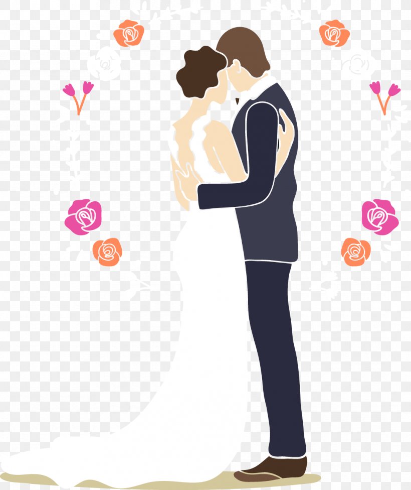 Bridegroom Euclidean Vector Wedding Dress, PNG, 1090x1298px, Watercolor, Cartoon, Flower, Frame, Heart Download Free