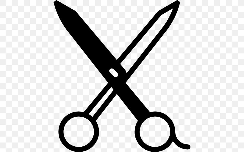 Cutting Scissors Clip Art, PNG, 512x512px, Cutting, Beauty, Black And White, Blade, Handicraft Download Free