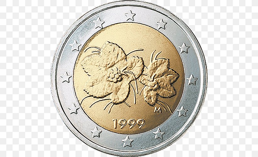2 Euro Coin Finnish Euro Coins 2 Euro Commemorative Coins, PNG, 500x500px, 1 Cent Euro Coin, 1 Euro Coin, 2 Euro Coin, 2 Euro Commemorative Coins, 20 Cent Euro Coin Download Free