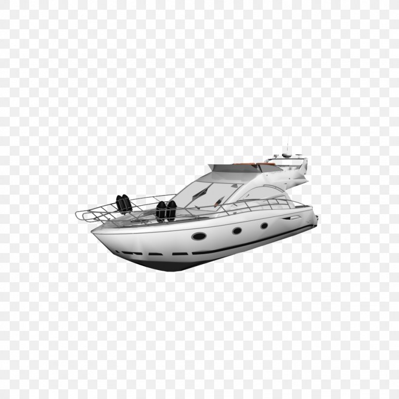 Yacht Watercraft Scale Model, PNG, 1024x1024px, 3d Computer Graphics, 3d Modeling, Yacht, Automotive Exterior, Black And White Download Free
