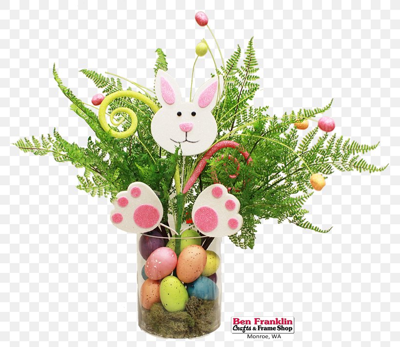Floral Design Easter Bunny Flower Bouquet Cut Flowers, PNG, 777x712px, Floral Design, Ben Franklin Crafts And Frame Shop, Cut Flowers, Do It Yourself, Easter Download Free