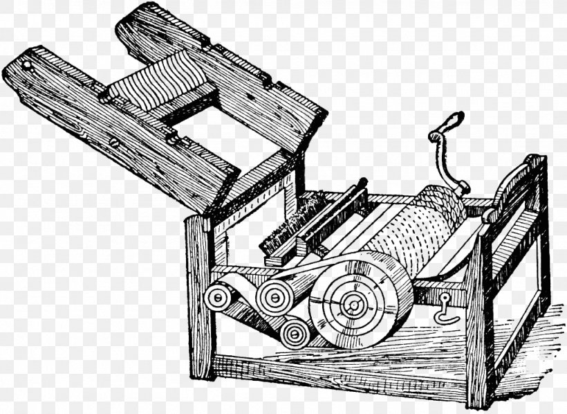 Industrial Revolution Cotton Gin Invention, PNG, 1024x747px, Industrial Revolution, Auto Part, Automotive Exterior, Black And White, Cotton Download Free