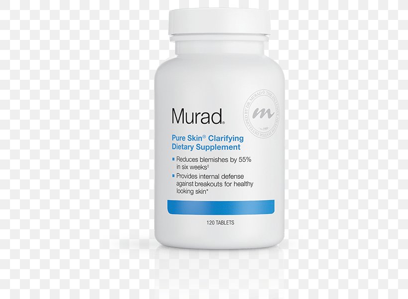 Murad Pure Skin Clarifying Dietary Supplement Tablet Nutrition Health, PNG, 600x600px, Dietary Supplement, Abdominal Obesity, Acne, Diet, Health Download Free