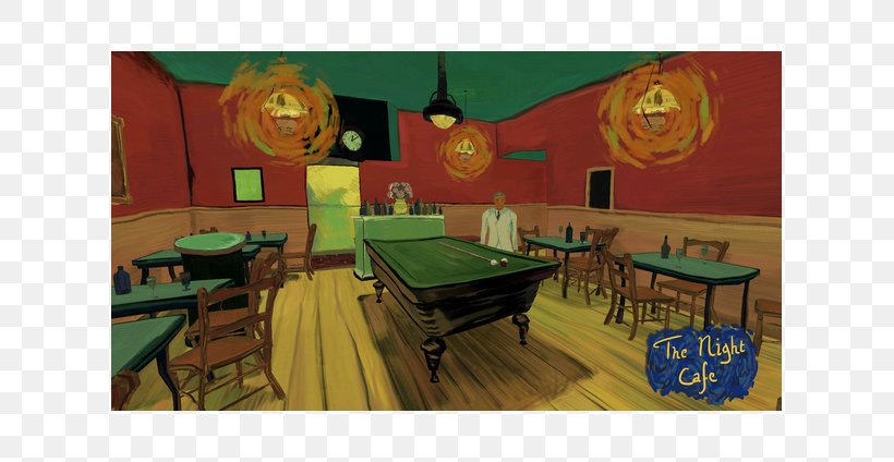The Night Café Café Terrace At Night The Starry Night Samsung Gear VR Painting, PNG, 615x424px, Starry Night, Artist, Billiard Room, Drawing, Furniture Download Free