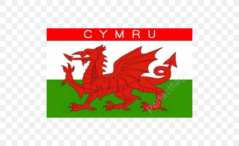 Flag Of Wales Welsh Dragon, PNG, 500x500px, Wales, Cymru Am Byth, Fictional Character, Flag, Flag Of Wales Download Free