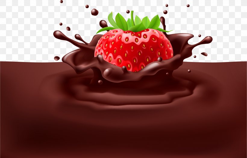 Strawberry Chocolate Food Clip Art, PNG, 2636x1688px, Strawberry, Chocolate, Chocolate Fountain, Chocolate Milk, Chocolatecovered Fruit Download Free