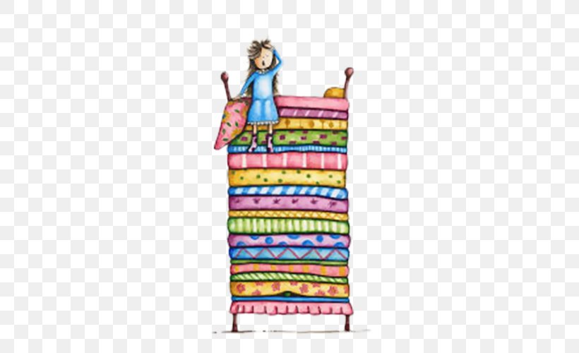 The Princess And The Pea Illustration, PNG, 500x500px, Princess And The Pea, Art, Book, Clothing, Comics Download Free