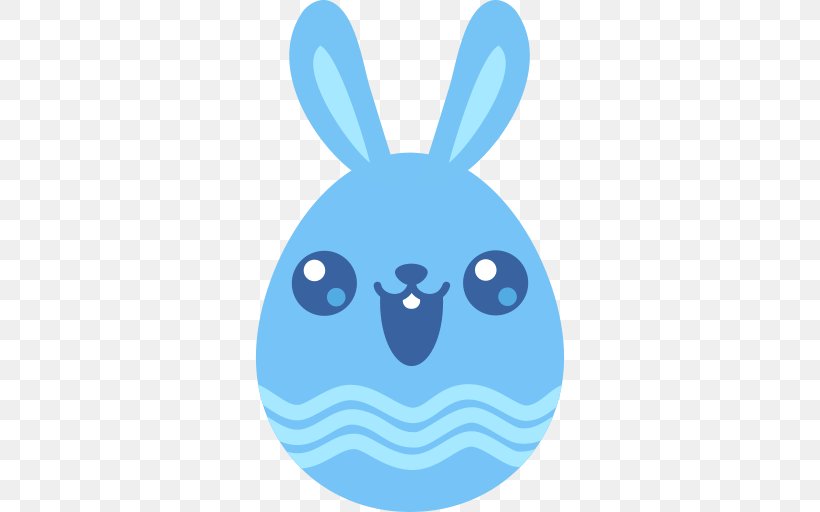 Easter Bunny Emoticon, PNG, 512x512px, Easter Bunny, Blue, Easter, Easter Egg, Emoji Download Free