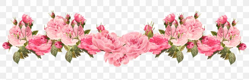 Borders And Frames Floral Design Rose Clip Art Flower, PNG, 1439x465px, Borders And Frames, Blossom, Blue, Branch, Cut Flowers Download Free