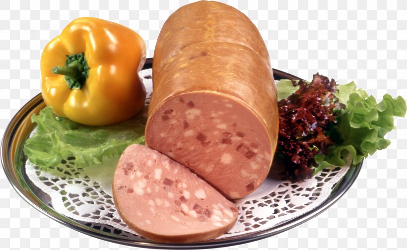 Hamburger Salami Bacon Sausage, PNG, 3600x2215px, Ham, Andouille, Animal Source Foods, Bacon, Bayonne Ham Download Free