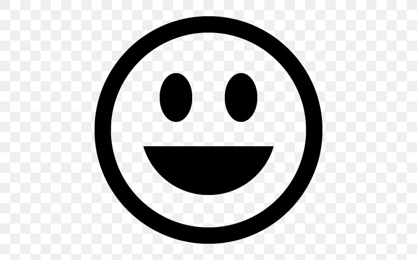 Smiley Emoticon Icon, PNG, 512x512px, Smiley, Black And White, Emoticon, Face, Facial Expression Download Free