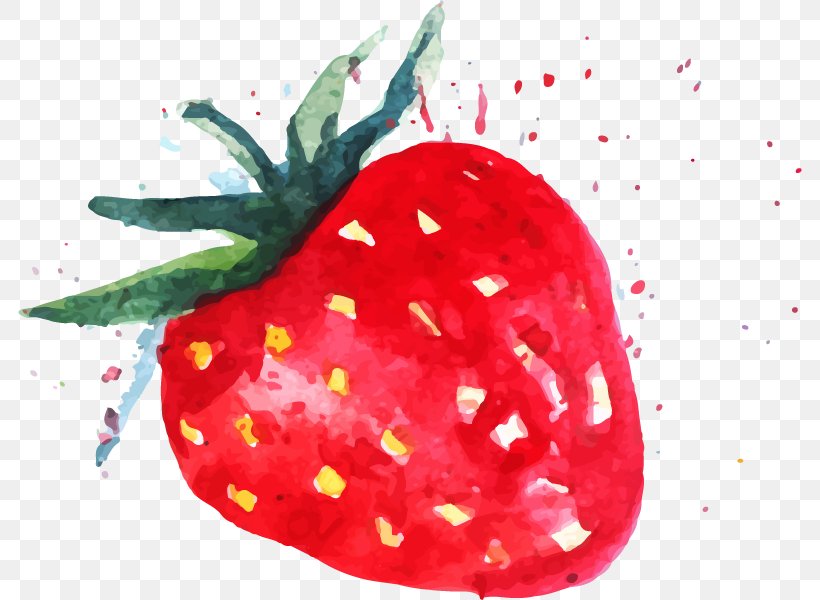 Strawberry Watercolor Painting Fruit, PNG, 784x600px, Strawberry, Berry, Food, Fruit, Fruit Curd Download Free