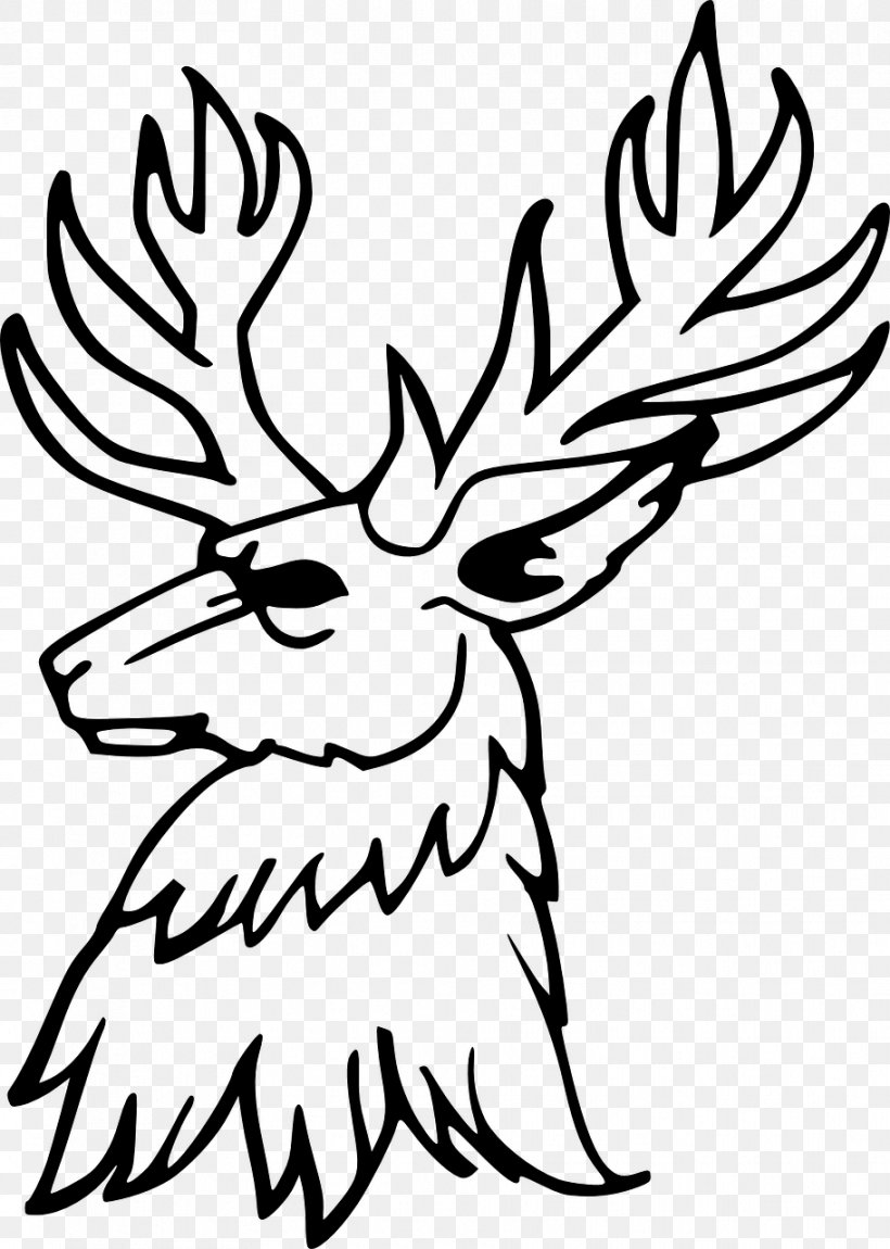 Clip Art Vector Graphics Deer Drawing, PNG, 912x1280px, Deer, Antler, Blackandwhite, Cartoon, Coloring Book Download Free
