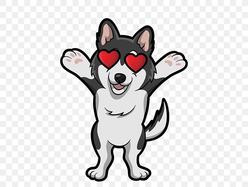 Siberian Husky Alaskan Malamute Puppy Emoji, PNG, 618x618px, Watercolor, Cartoon, Flower, Frame, Heart Download Free