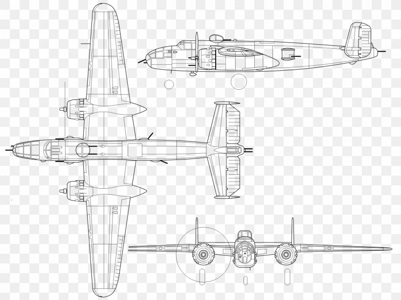 Airplane Aircraft North American B-25 Mitchell Line Art Drawing, PNG, 1200x900px, Airplane, Aerospace Engineering, Aircraft, Aircraft Engine, Art Download Free