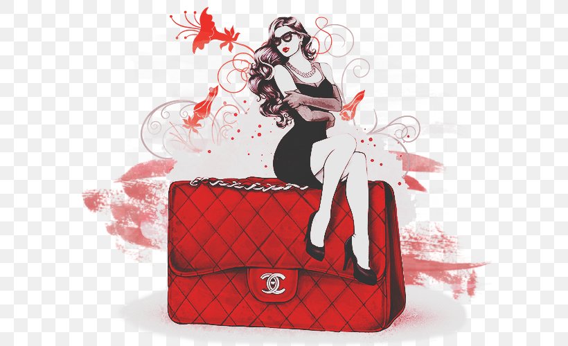 Chanel Handbag Louis Vuitton Fashion Illustration, PNG, 600x500px, Chanel, Bag, Brand, Christian Dior Se, Drawing Download Free