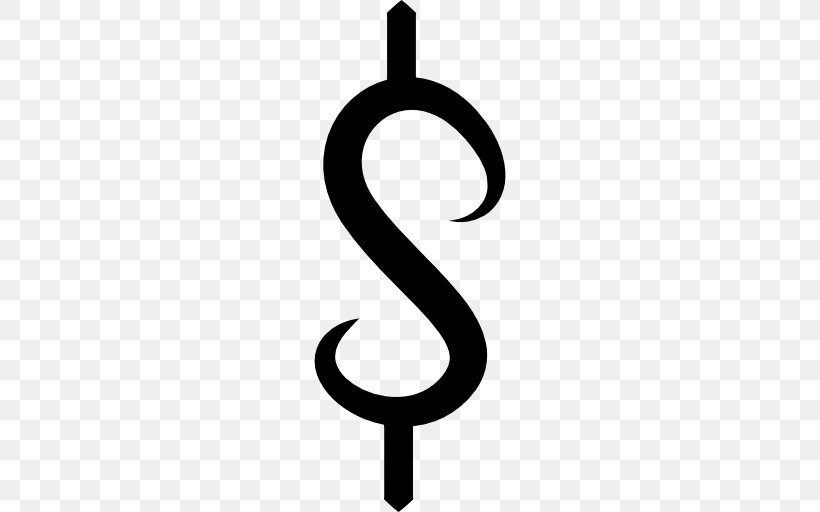 Currency Symbol United States Dollar Euro, PNG, 512x512px, Currency Symbol, Area, Black And White, Brand, Currency Download Free