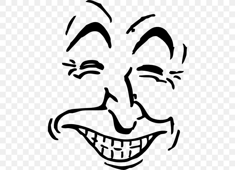 Laughter Smiley Emoticon Clip Art, PNG, 486x593px, Laughter, Art, Artwork, Black And White, Emoticon Download Free