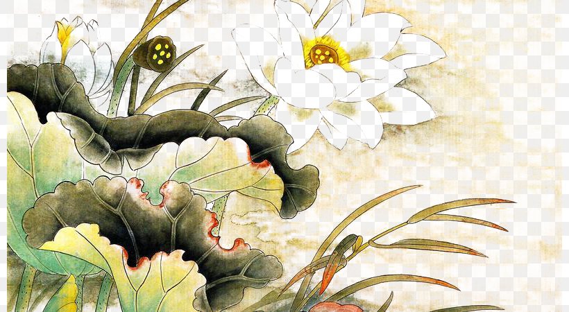 Nelumbo Nucifera Ink Wash Painting Chinese Painting Gongbi, PNG, 800x450px, Nelumbo Nucifera, Art, Birdandflower Painting, Chinese Painting, Creative Work Download Free