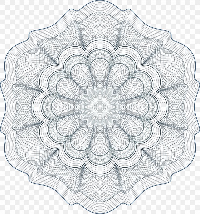 Guillochxe9 Rosette Ornament Pattern, PNG, 1843x1973px, Rosette, Architecture, Art, Black And White, Diploma Download Free