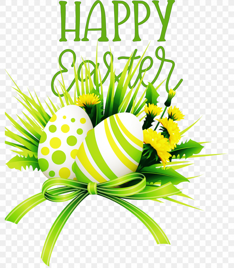Happy Easter, PNG, 2625x3000px, Happy Easter, Cartoon, Easter Egg, Festival, Floral Design Download Free