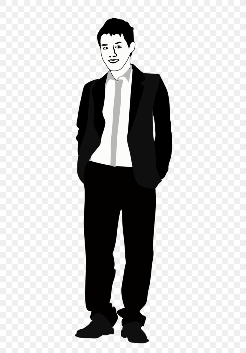 Formal Wear Suit Tuxedo Sleeve Necktie, PNG, 679x1177px, Formal Wear, Black And White, Businessperson, Cartoon, Clothing Download Free