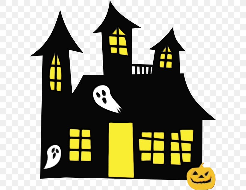 Haunted House Cartoon, PNG, 621x633px, Watercolor, Castle, Drawing, Ghost, Haunted House Download Free