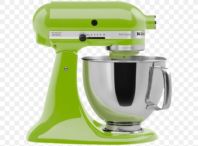 KitchenAid Artisan KSM150PS Mixer KitchenAid Artisan 5KSM175PS, PNG, 605x605px, Kitchenaid, Blender, Food Processor, Green, Home Appliance Download Free