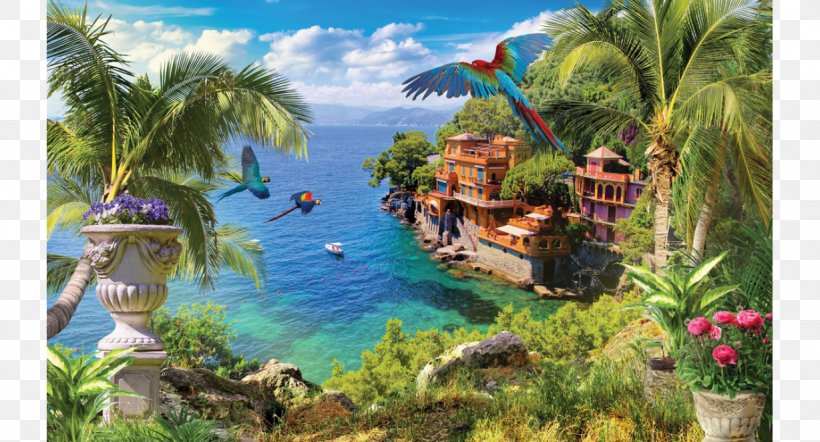 Landscape Painting Sea Fresco Drawing, PNG, 1228x662px, Landscape, Caribbean, Coast, Color, Drawing Download Free