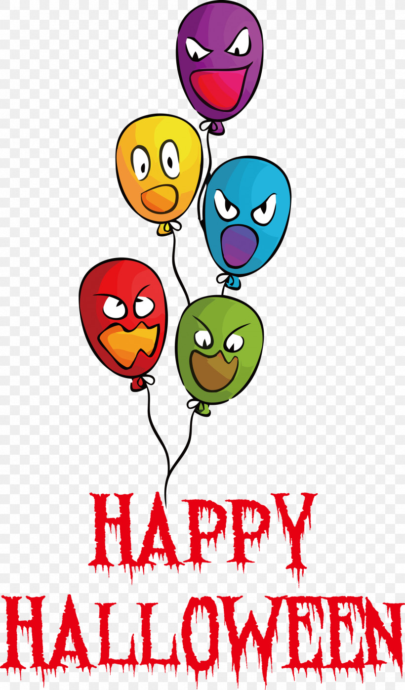 Happy Halloween, PNG, 1761x3000px, Happy Halloween, Balloon, Biology, Cartoon, Emoticon Download Free