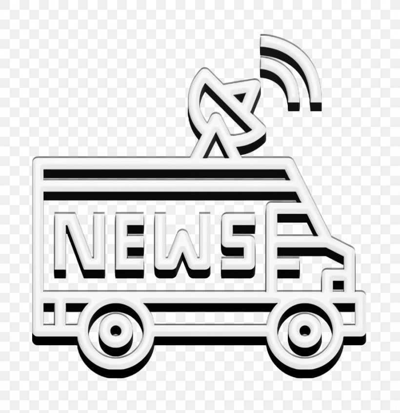 Newspaper Icon Truck Icon Broadcast Icon, PNG, 920x950px, Newspaper Icon, Blackandwhite, Broadcast Icon, Car, Coloring Book Download Free
