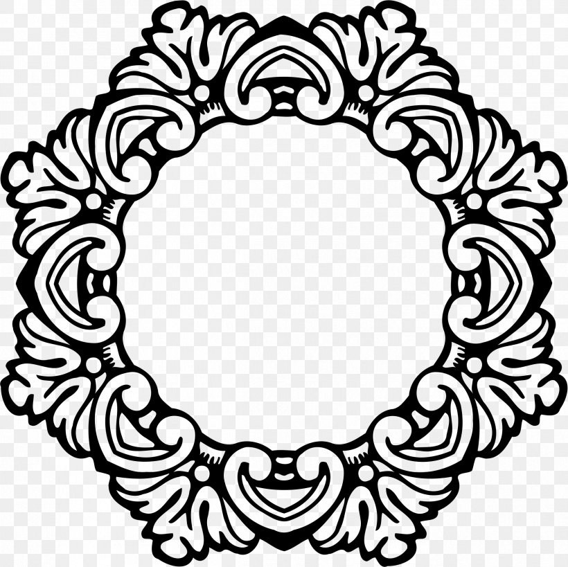 Picture Frames Photography Clip Art, PNG, 2394x2393px, Picture Frames, Black And White, Decorative Arts, Flower, Furniture Download Free