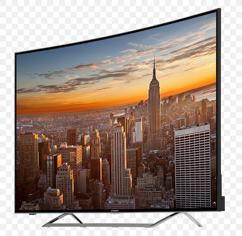 Ultra-high-definition Television 4K Resolution Smart TV, PNG, 800x800px, 4k Resolution, Ultrahighdefinition Television, City, Cityscape, Curved Screen Download Free