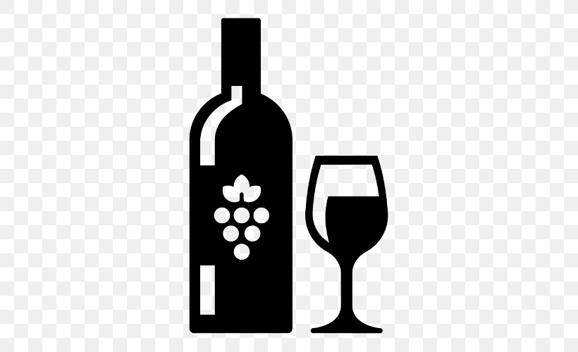 Wine Glass, PNG, 500x500px, Bottle, Alcohol, Alcoholic Beverage, Blackandwhite, Dessert Wine Download Free