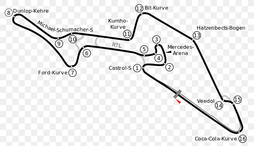 Nürburgring 2018 GT4 European Series Deutsche Tourenwagen Masters Formula 1 2011 German Grand Prix, PNG, 800x473px, Nurburgring, Area, Auto Part, Black And White, Blancpain Gt Series Download Free