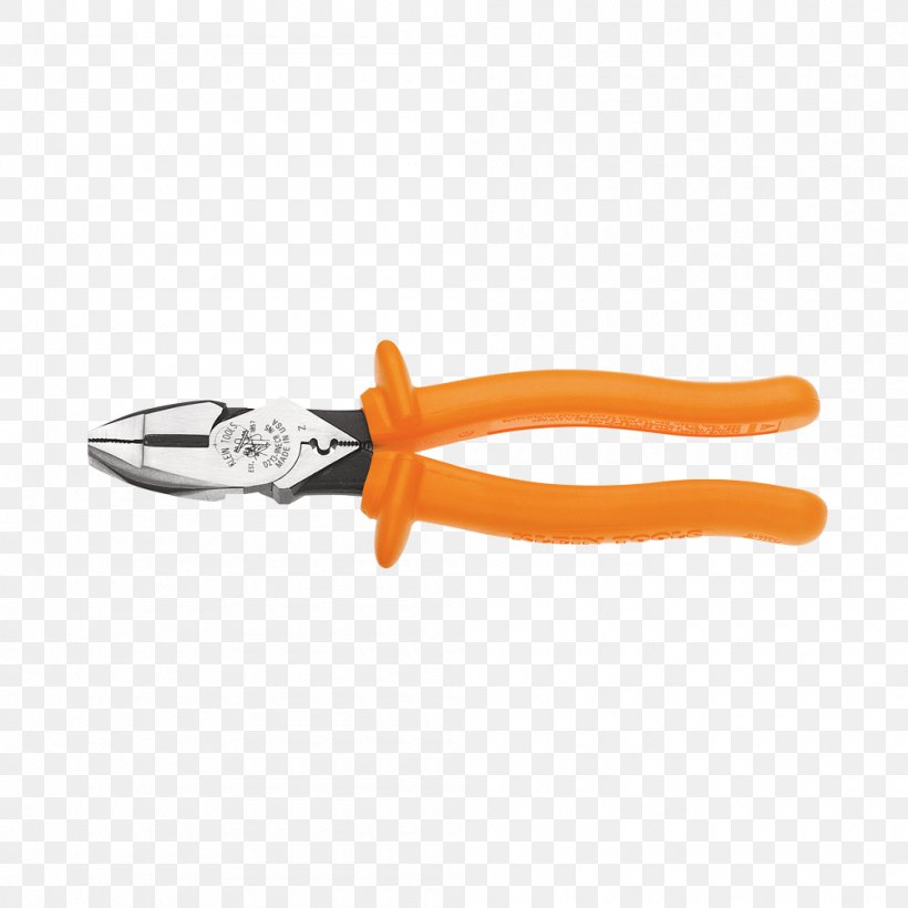 Hand Tool Klein Tools Lineman's Pliers Crimp, PNG, 1000x1000px, Hand Tool, Crimp, Cutting, Cutting Tool, Diagonal Pliers Download Free