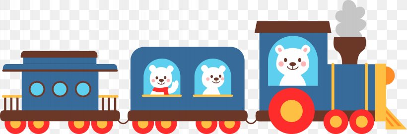 Polar Bear Train Graphic Design Clip Art, PNG, 4089x1350px, Polar Bear, Art, Bear, Cartoon, Drawing Download Free