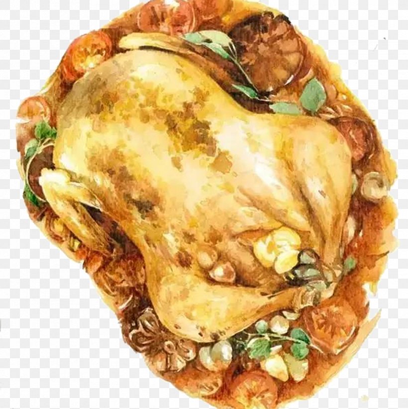 Chicken Paper Food Illustration, PNG, 1244x1248px, Chicken, Cuisine, Designer, Dish, Food Download Free