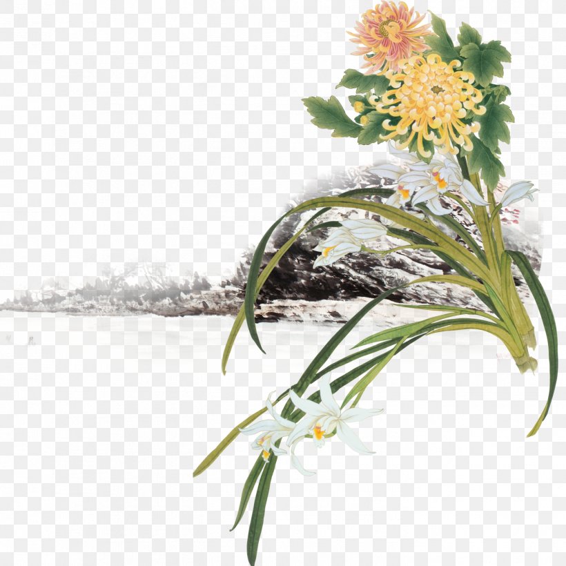 Chrysanthemum Floral Design Ink, PNG, 1417x1417px, Chrysanthemum, Cmyk Color Model, Cut Flowers, Flora, Floral Design Download Free