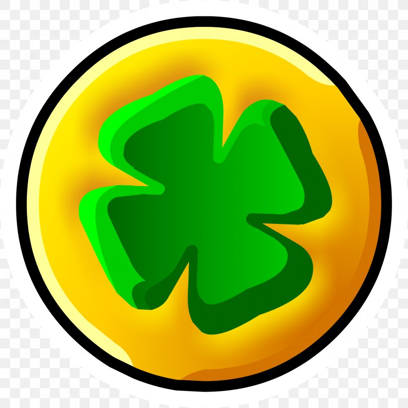 Club Penguin Coin Luck Clip Art, PNG, 2286x2287px, Club Penguin, Area, Clover, Coin, Fourleaf Clover Download Free