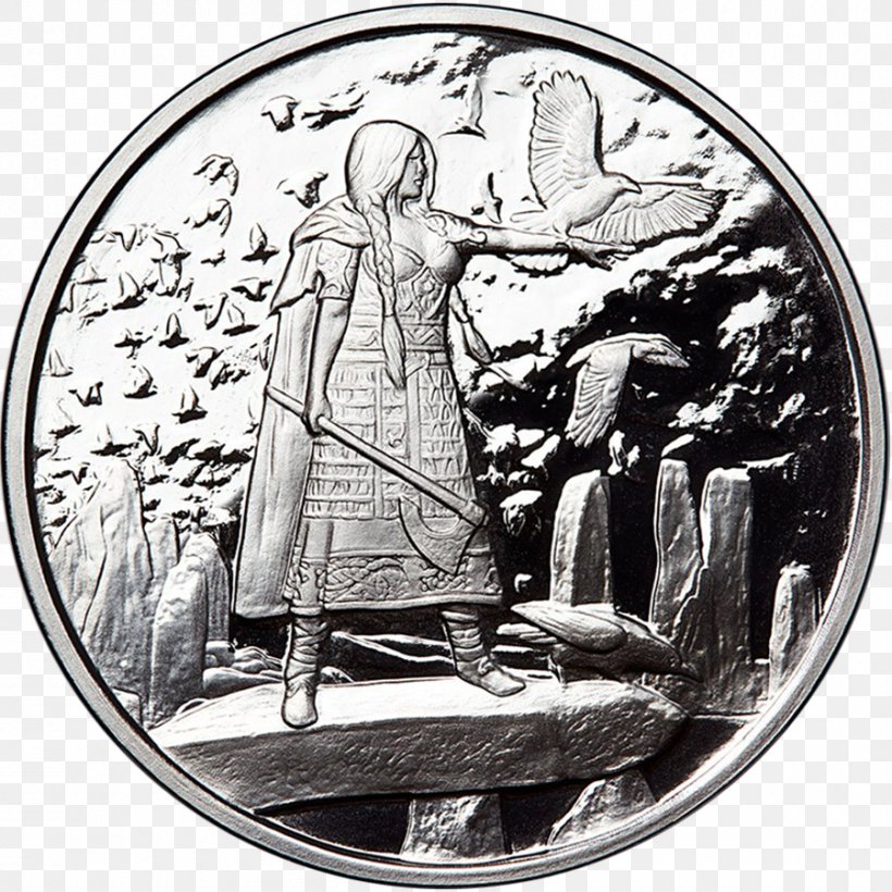 Silver Coin Silver Coin The Morrígan Bullion Coin, PNG, 900x900px, Coin, Black And White, Bullion, Bullion Coin, Celtic Coinage Download Free