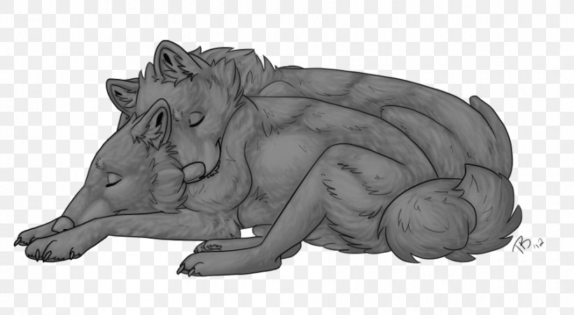 Gray Wolf Pig Drawing Sketch, PNG, 900x495px, Gray Wolf, Art, Artwork, Black And White, Carnivoran Download Free