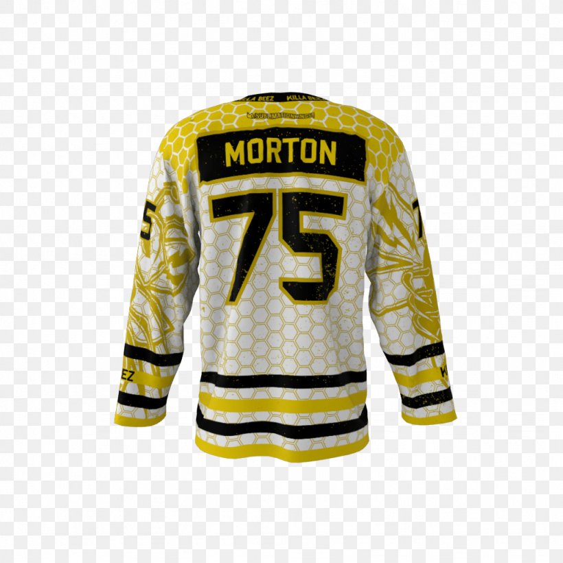 Africanized Bee T-shirt Hockey Jersey, PNG, 1024x1024px, Bee, Africanized Bee, Brand, Canadian Hockey League, Cycling Jersey Download Free