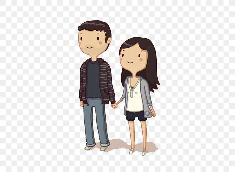 Cartoon Drawing Couple Holding Hands, PNG, 452x600px, Watercolor, Cartoon,  Flower, Frame, Heart Download Free