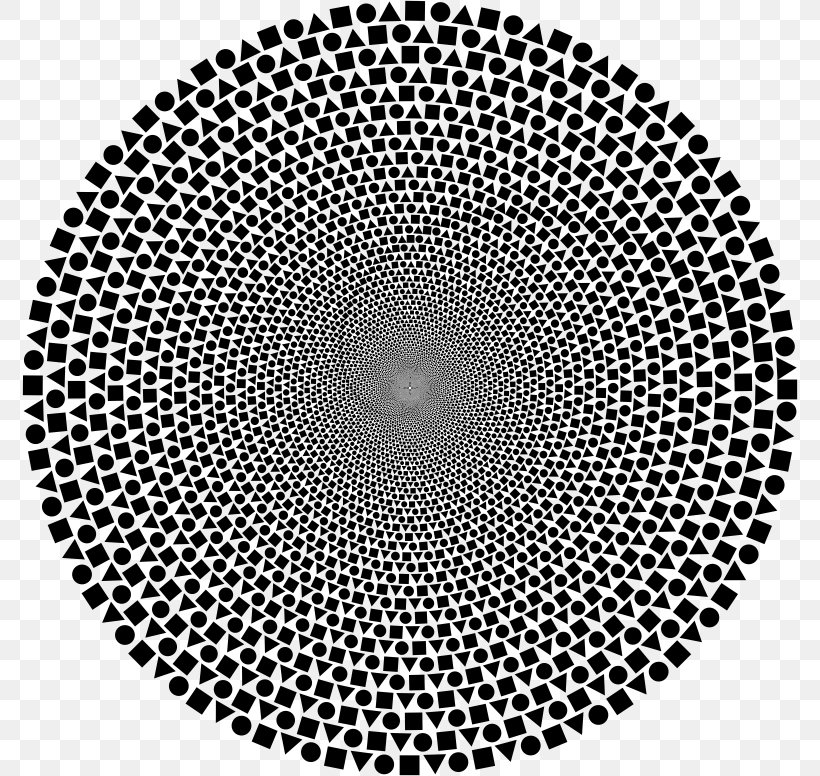 Circle Fractal Halftone Pattern, PNG, 776x776px, Fractal, Area, Black And White, Circled Dot, Color Gradient Download Free