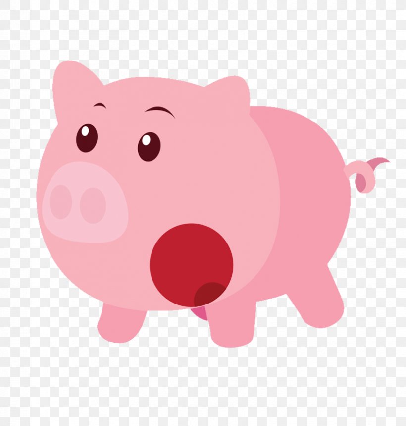 Domestic Pig Cartoon Illustration, PNG, 829x869px, Domestic Pig, Cartoon, Drawing, Livestock, Mammal Download Free