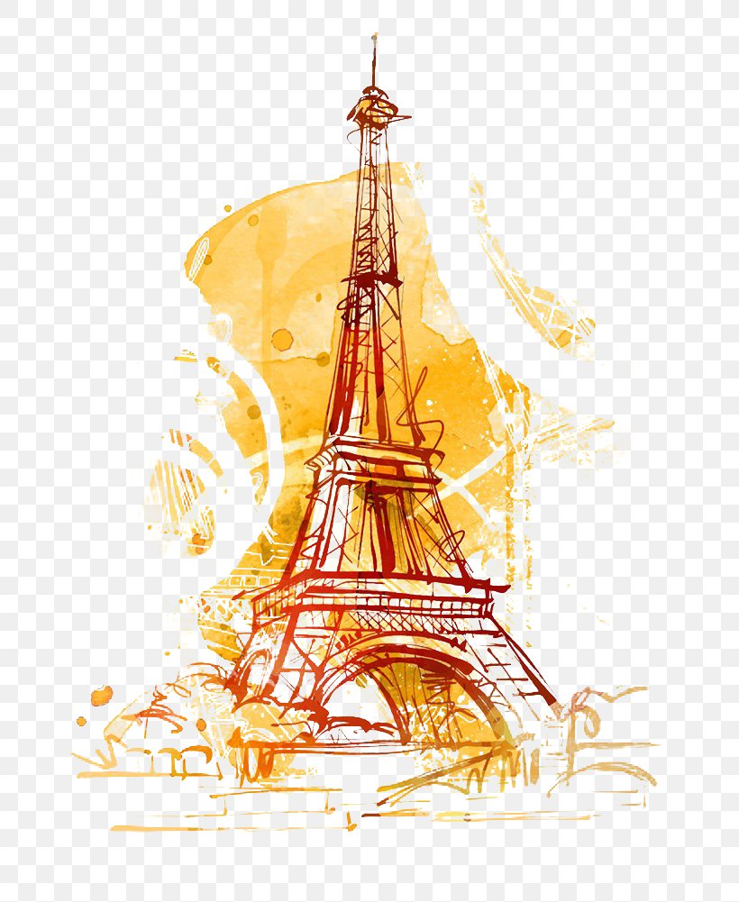 Eiffel Tower Arc De Triomphe Statue Of Liberty Tokyo Tower Illustration, PNG, 720x1001px, Eiffel Tower, Arc De Triomphe, Art, Cartoon, Drawing Download Free
